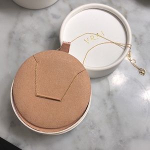 Vrai & Oro 14k Yellow Gold Line Necklace M/L 18"